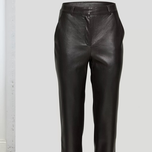 Babaton Vegan Leather Black Pants - Picture 2 of 11